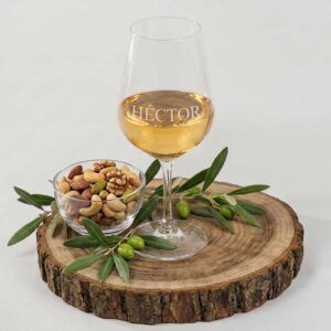 Regalos personalizados para momentos especiales - Kit Quiero - Copa grabada al ácido