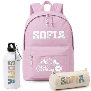 Regalos personalizados para momentos especiales – kit Quiero – Kit escolar rosa